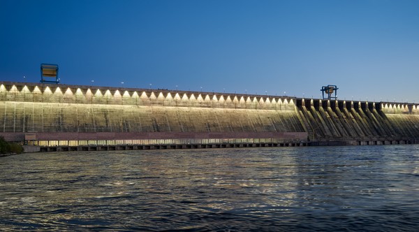 Усть-Илимская ГЭС. Подсветка