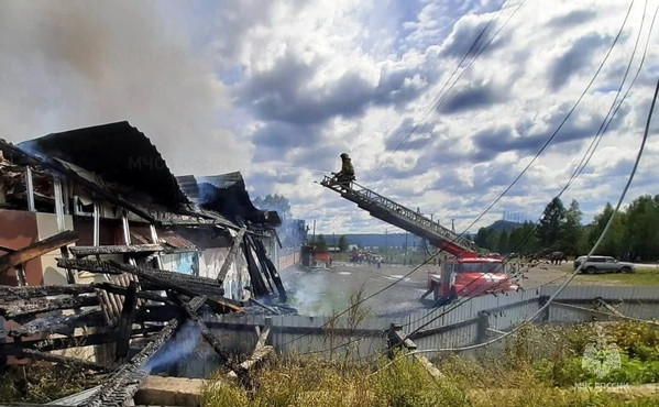 Пожар в Усть-Илимске